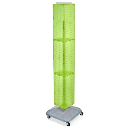 Azar Displays Four-Sided Pegboard Floor Revolving Display Panel Size: 8"W x 60"H 703390-GRE